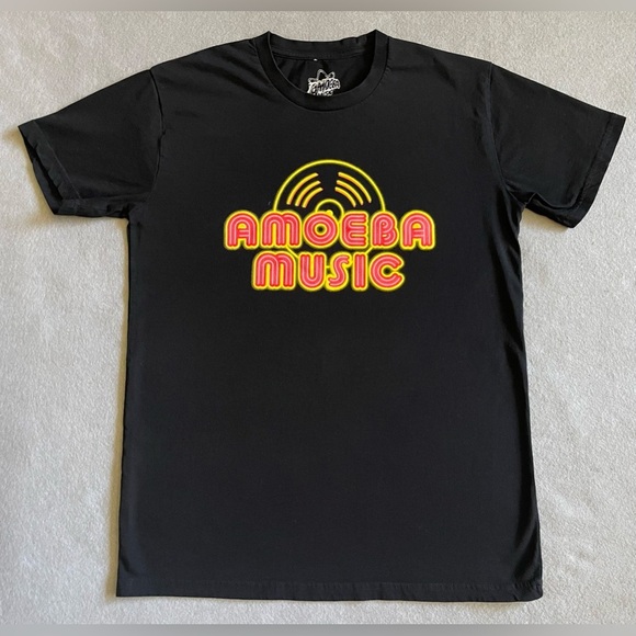 Amoeba Music Men’s T-Shirt Black Size Medium - Picture 1 of 6